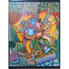 Kerala Mural - Radha Krishna 3